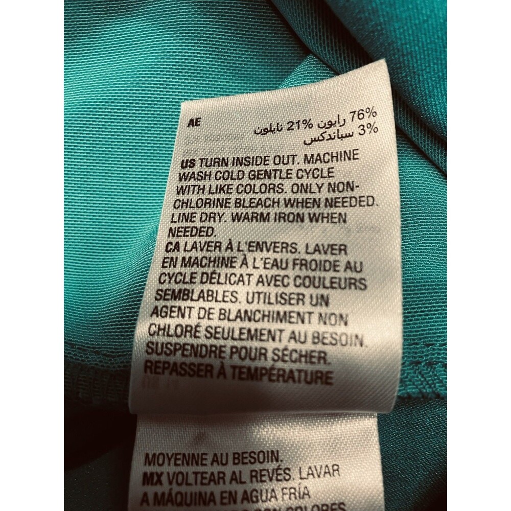 NWT INC Women's Fresco Blue Pull On Straight Leg Tummy Control Pants Size 14 - Picture 4 of 8